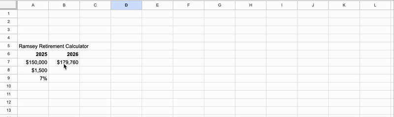 Gif that shows how Ramsey's Calculator works